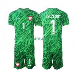 Pologne Szczesny 1 Gardien Enfant Neutre 2024 Manche Courte Maillot de Foot