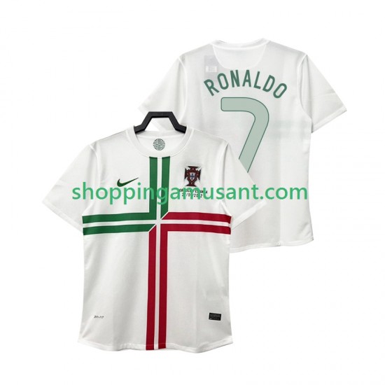 Portugal Cristiano Ronaldo 7 2012 Rétro Homme Extérieur Manche Courte Maillot de Foot
