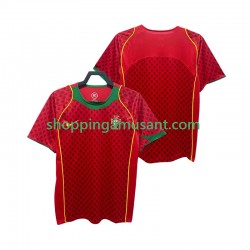 Portugal Rétro Homme Domicile 2004 Manche Courte Maillot de Foot