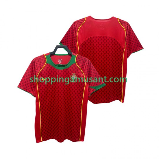 Portugal Rétro Homme Domicile 2004 Manche Courte Maillot de Foot