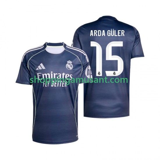 Real Madrid Arda Guler 15 Homme Extérieur 2025-2026 Manche Courte Maillot de Foot