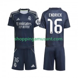 Real Madrid Endrick 16 Enfant Extérieur 2025-2026 Manche Courte Maillot de Foot
