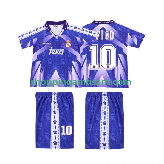 Real Madrid FIGO 10 1996-1997 Rétro Enfant Extérieur Manche Courte Maillot de Foot