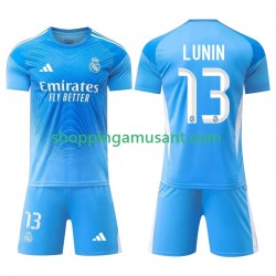 Real Madrid Andriy Lunin 13 Gardien Enfant Domicile 2025-2026 Manche Courte Maillot de Foot