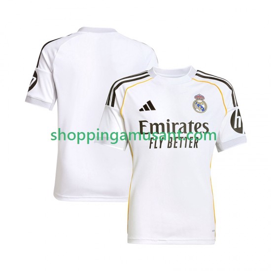 Real Madrid Homme Domicile 2025-2026 Manche Courte Maillot de Foot