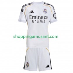 Real Madrid Enfant Domicile 2025-2026 Manche Courte Maillot de Foot