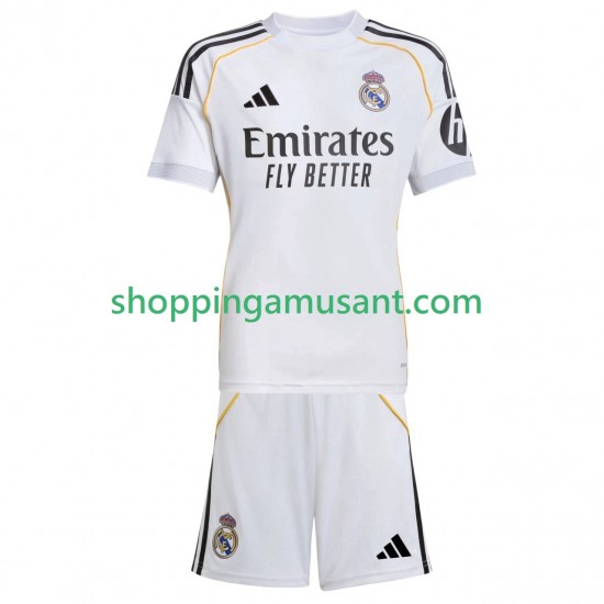 Real Madrid Enfant Domicile 2025-2026 Manche Courte Maillot de Foot