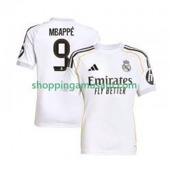 Real Madrid Mbappé Kylian 9 Homme Domicile 2025-2026 Manche Courte Maillot de Foot