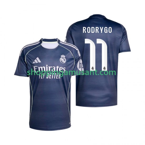 Real Madrid Rodrygo 11 Homme Extérieur 2025-2026 Manche Courte Maillot de Foot