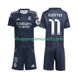 Real Madrid Rodrygo 11 Enfant Extérieur 2025-2026 Manche Courte Maillot de Foot