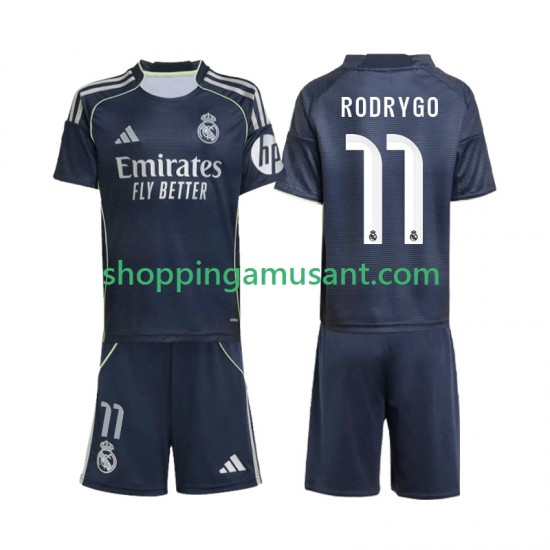 Real Madrid Rodrygo 11 Enfant Extérieur 2025-2026 Manche Courte Maillot de Foot