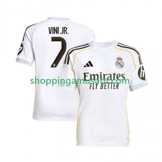 Real Madrid Vinicius Junior 7 Homme Domicile 2025-2026 Manche Courte Maillot de Foot