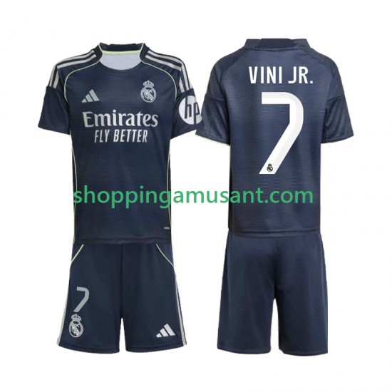 Real Madrid Vinicius Junior 7 Enfant Extérieur 2025-2026 Manche Courte Maillot de Foot