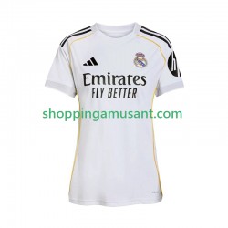 Real Madrid Féminine Domicile 2025-2026 Manche Courte Maillot de Foot