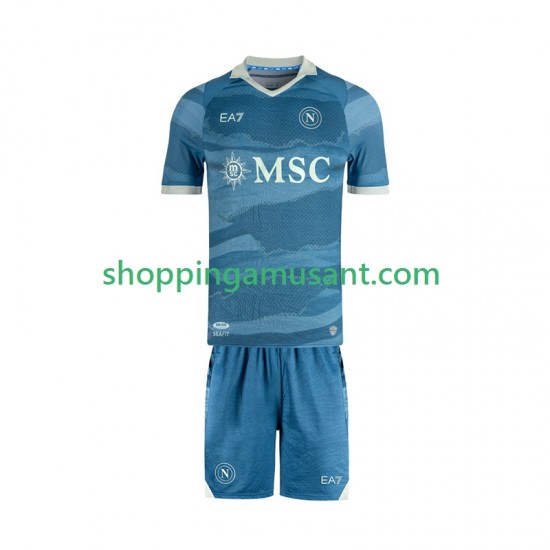 Naples SSC Special Enfant Domicile 2024-2025 Manche Courte Maillot de Foot