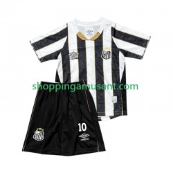 Santos FC Neymar JR 10 Enfant Extérieur 2025-2026 Manche Courte Maillot de Foot