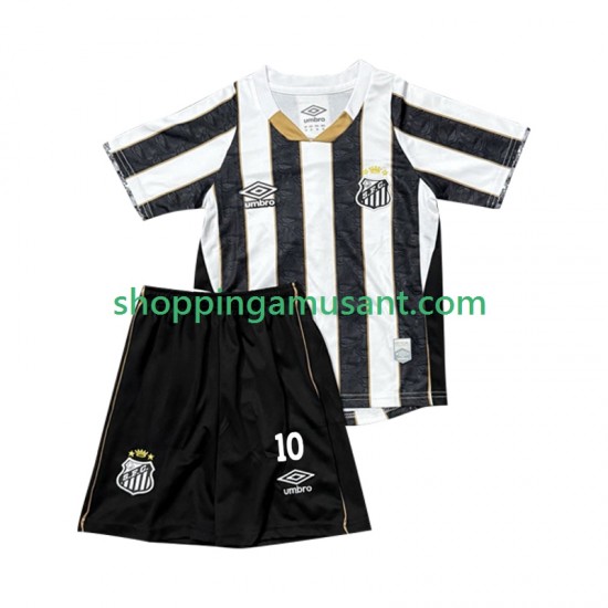 Santos FC Neymar JR 10 Enfant Extérieur 2025-2026 Manche Courte Maillot de Foot