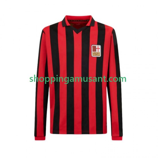 Maillot de Foot AC Milan 125th Anniversary Homme Domicile 2024-2025 Manche Longue