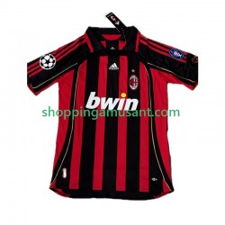Maillot de Foot AC Milan KAKA 8 2007 Rétro Homme Domicile 2006 Manche Courte