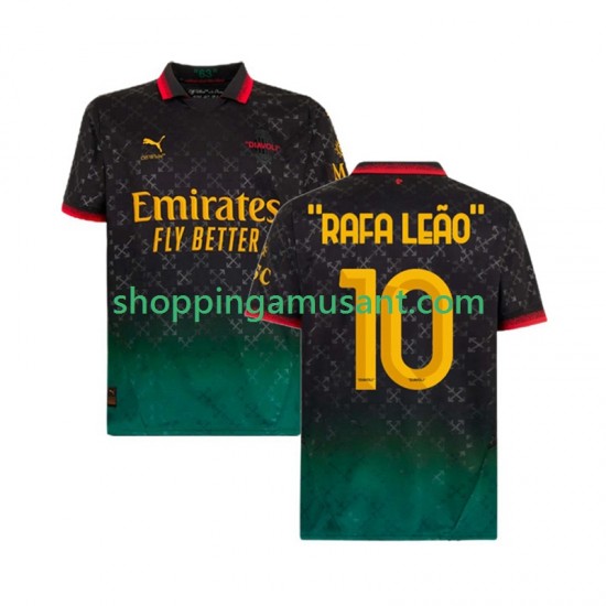 Maillot de Foot AC Milan RAFA LEAO 10 Homme 4ème 2024-2025 Manche Courte