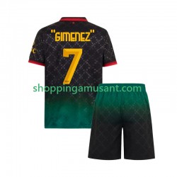 Maillot de Foot AC Milan Santiago Gimenez 7 Enfant 4ème 2024-2025 Manche Courte