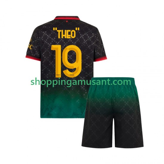 Maillot de Foot AC Milan THEO 19 Enfant 4ème 2024-2025 Manche Courte