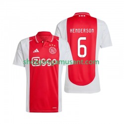 Maillot de Foot Ajax Amsterdam Henderson 6 Homme Domicile 2024-2025 Manche Courte