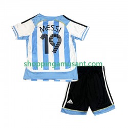 Maillot de Foot Argentine Lionel Messi 19 Rétro Enfant Domicile 2006 Manche Courte