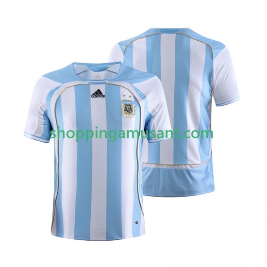 Maillot de Foot Argentine Rétro Homme Domicile 2006 Manche Courte