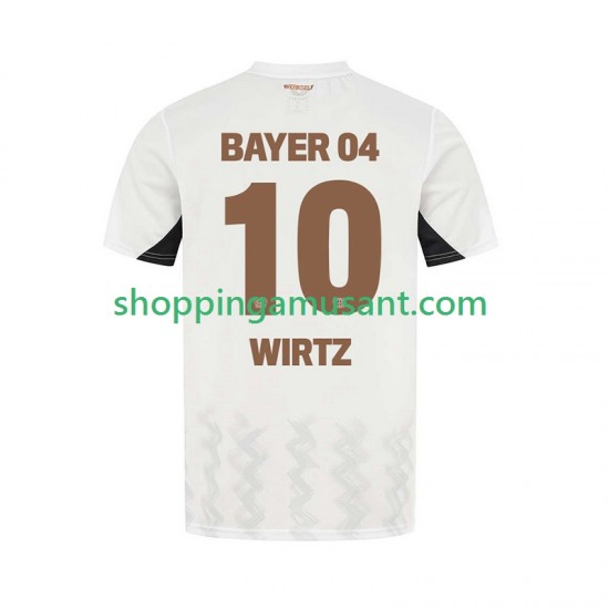 Maillot de Foot Bayer 04 Leverkusen Florian Wirtz 10 Homme Extérieur 2024-2025 Manche Courte