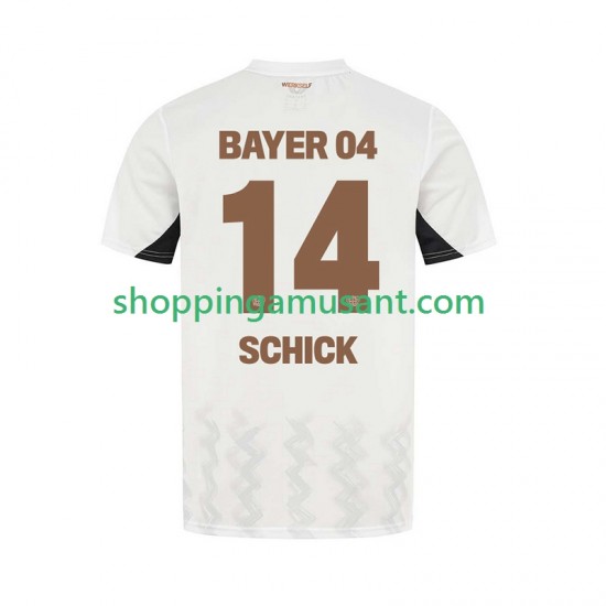 Maillot de Foot Bayer 04 Leverkusen Patrik Schick 14 Homme Extérieur 2024-2025 Manche Courte