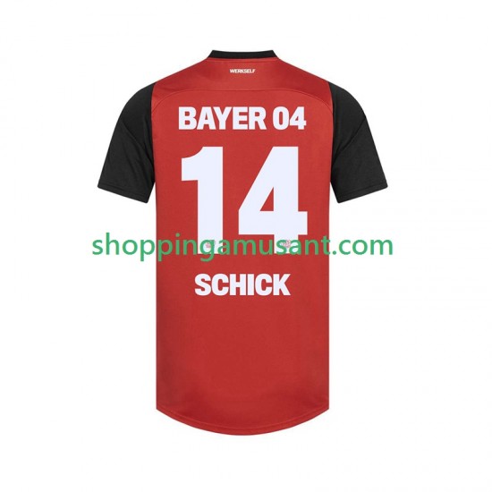 Maillot de Foot Bayer 04 Leverkusen Patrik Schick 14 Homme Domicile 2024-2025 Manche Courte