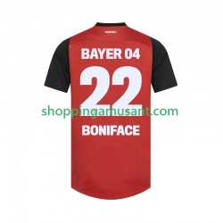 Maillot de Foot Bayer 04 Leverkusen Victor Boniface 22 Homme Domicile 2024-2025 Manche Courte
