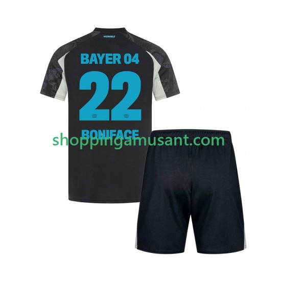 Maillot de Foot Bayer 04 Leverkusen Victor Boniface 22 Enfant Neutre 2024-2025 Manche Courte