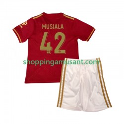 Maillot de Foot Bayern Munich Jamal Musiala 42 125th Anniversary Red Enfant Domicile 2024-2025 Manche Courte