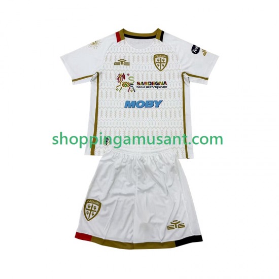 Maillot de Foot Cagliari Enfant Extérieur 2024-2025 Manche Courte