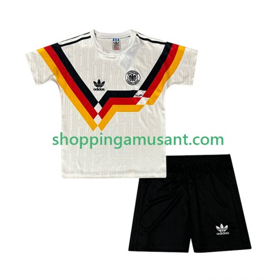 Maillot de Foot Allemagne 1990 Rétro Enfant Domicile Manche Courte
