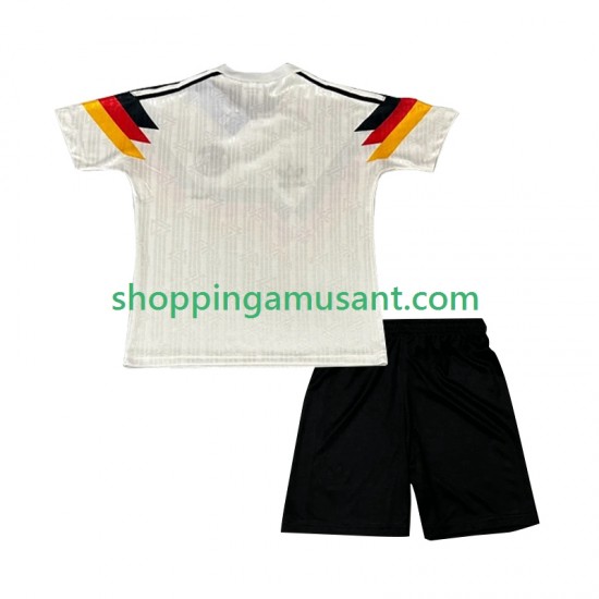Maillot de Foot Allemagne 1990 Rétro Enfant Domicile Manche Courte