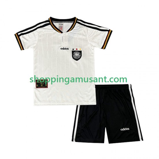 Maillot de Foot Allemagne 1996 Rétro Enfant Domicile Manche Courte