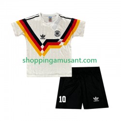 Maillot de Foot Allemagne Matthaus 10 1990 Rétro Enfant Domicile Manche Courte