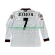 Maillot de Foot Manchester United Beckham 7 Rétro Homme Extérieur 1999 1998 Manche Longue