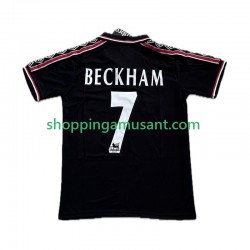 Maillot de Foot Manchester United Beckham 7 Rétro Homme Neutre 1999 1998 Manche Courte
