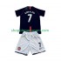 Maillot de Foot Manchester United Cristiano Ronaldo 7 2007 Rétro Enfant Extérieur 2008 Manche Courte