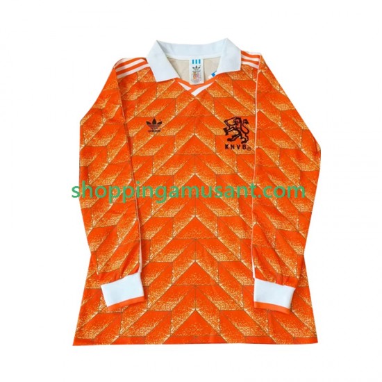 Maillot de Foot Pays-Bas Rétro Homme Domicile 1998 Manche Longue