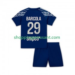 Maillot de Foot Paris Saint-Germain Bradley Barcola 29 Enfant 4ème 2024-2025 Manche Courte