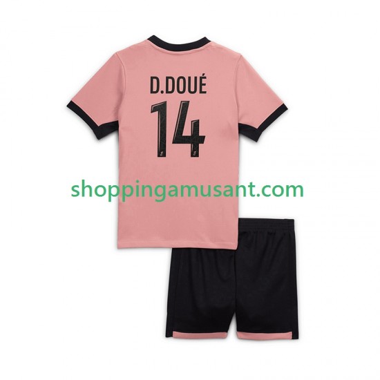 Maillot de Foot Paris Saint-Germain Desire Doue 14 Enfant Neutre 2024-2025 Manche Courte