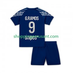 Maillot de Foot Paris Saint-Germain Goncalo Ramos 9 Enfant 4ème 2024-2025 Manche Courte