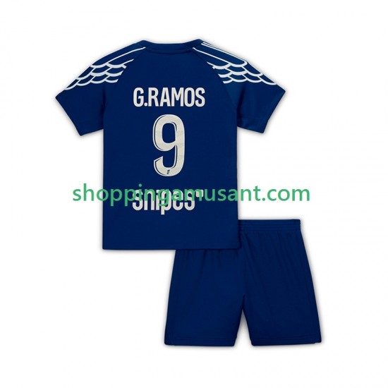 Maillot de Foot Paris Saint-Germain Goncalo Ramos 9 Enfant 4ème 2024-2025 Manche Courte