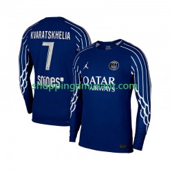 Maillot de Foot Paris Saint-Germain Khvicha Kvaratskhelia 7 Homme 4ème 2024-2025 Manche Longue