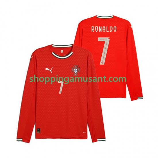 Maillot de Foot Portugal Cristiano Ronaldo 7 Homme Domicile 2025 Manche Longue